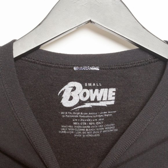 Bowie ⚡️ Brooklyn Museum Navy Flocked Sweatshirt - Size S - Picture 6 of 6